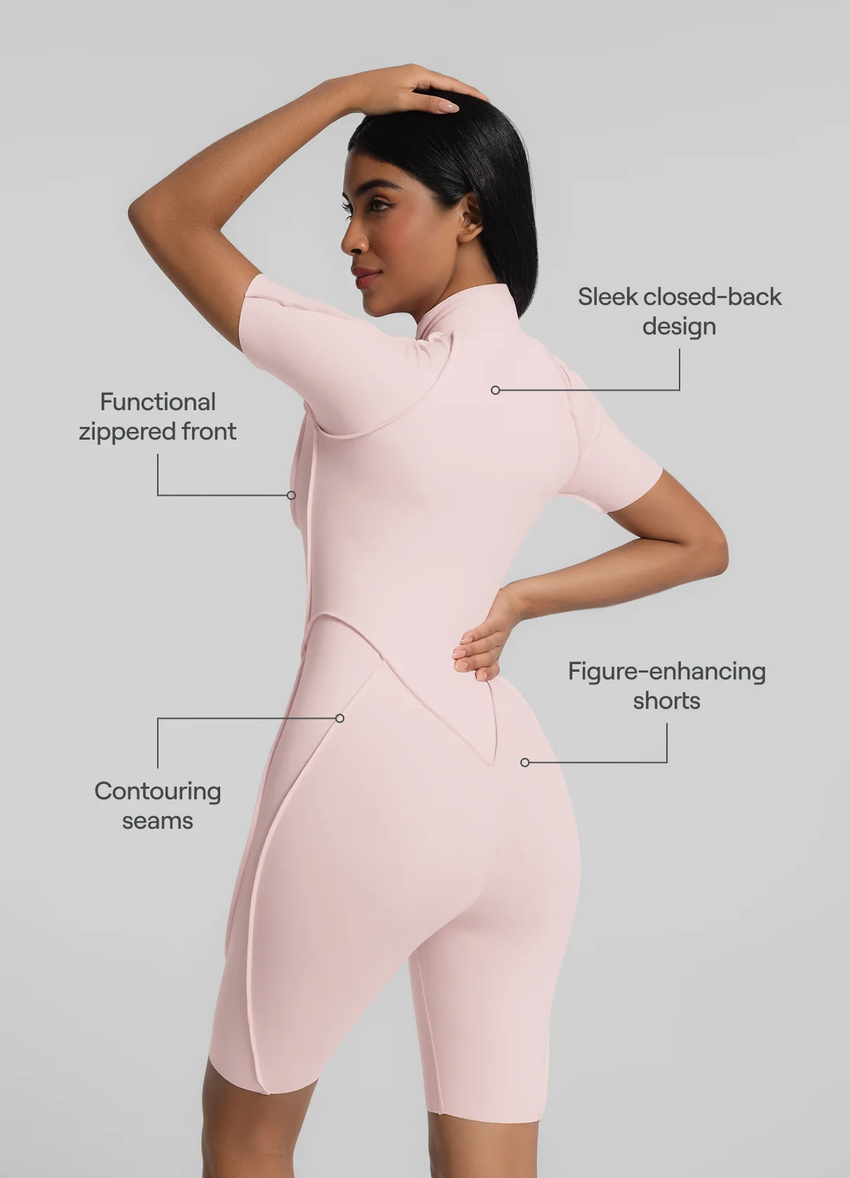 Closed-Back Shorts Catsuit - Image 2