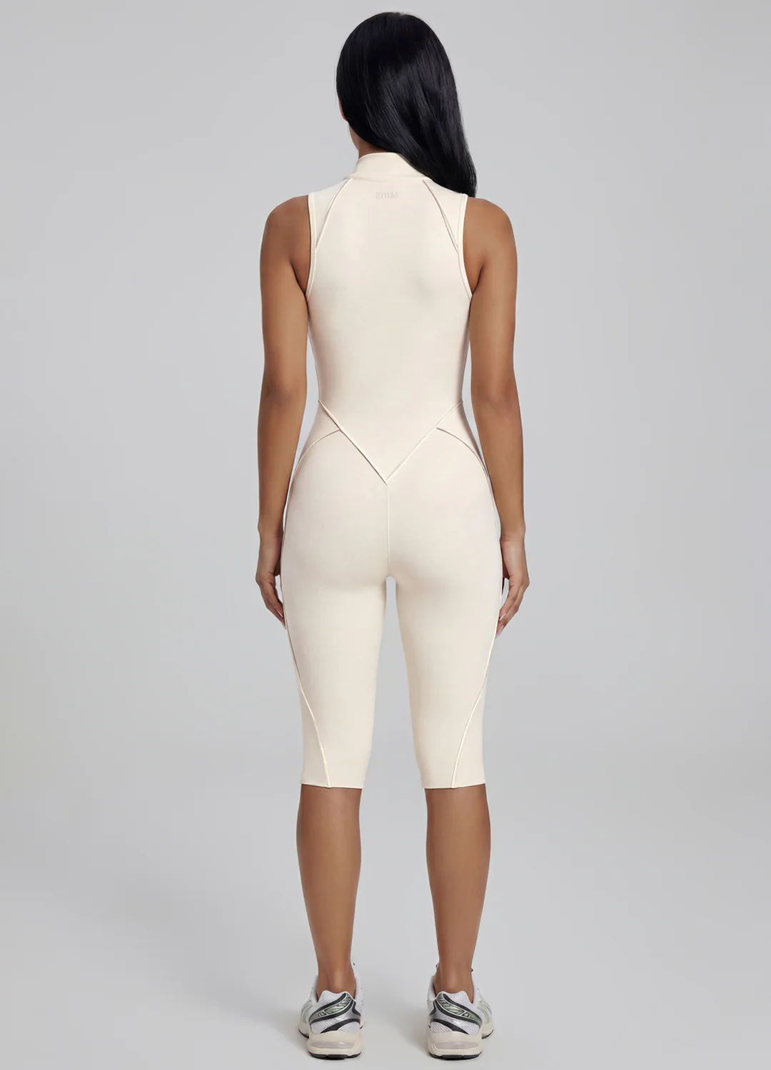 Closed-Back Sleeveless Capri Catsuit - Image 3