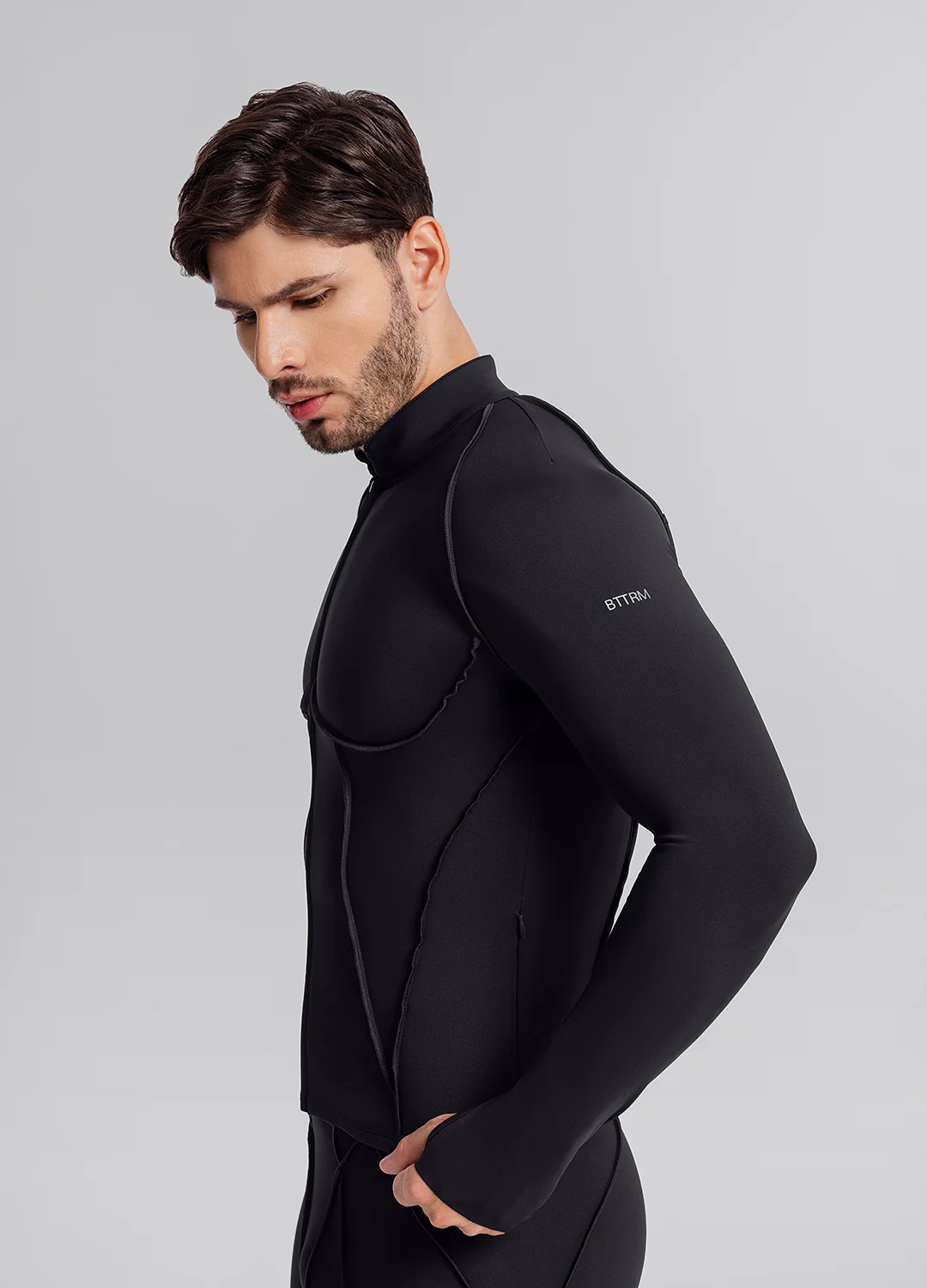 Contour Zip-Up Long Sleeve Top - Image 2