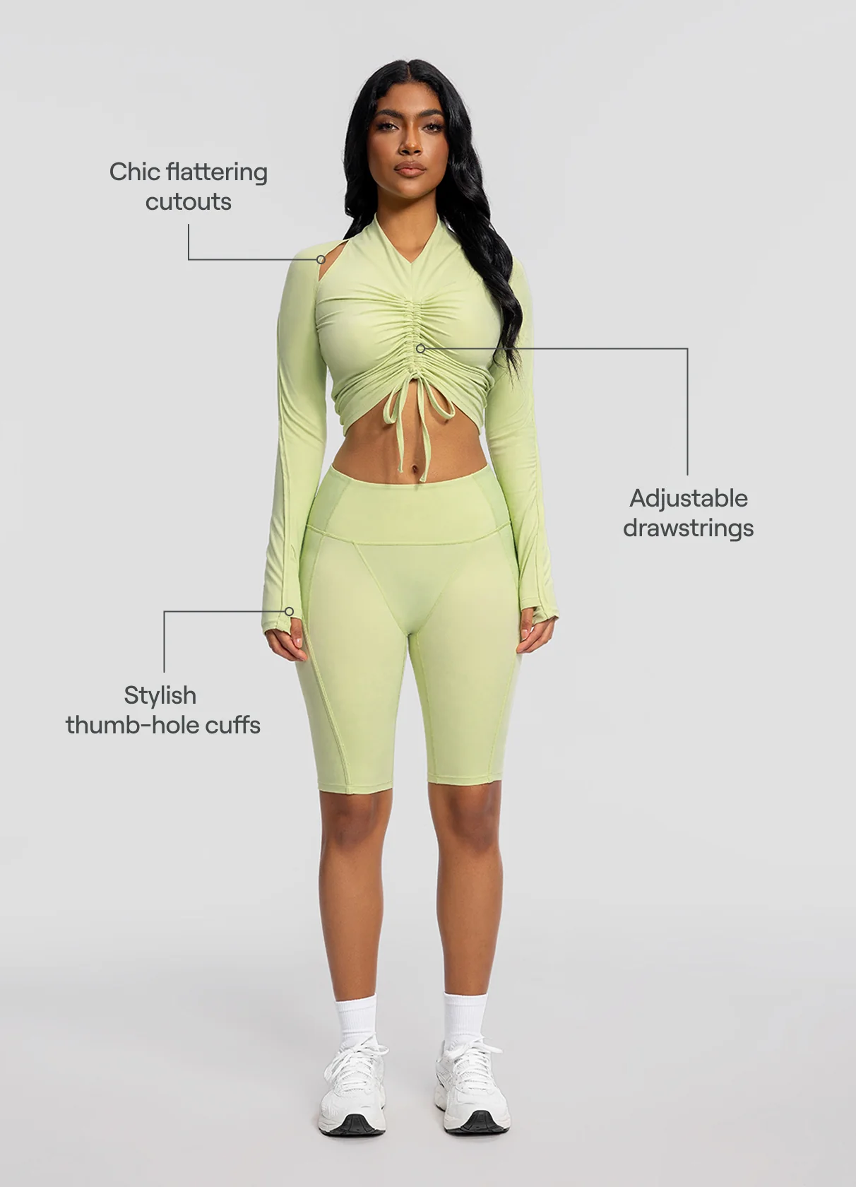 Drawstring Crop Top - Image 2
