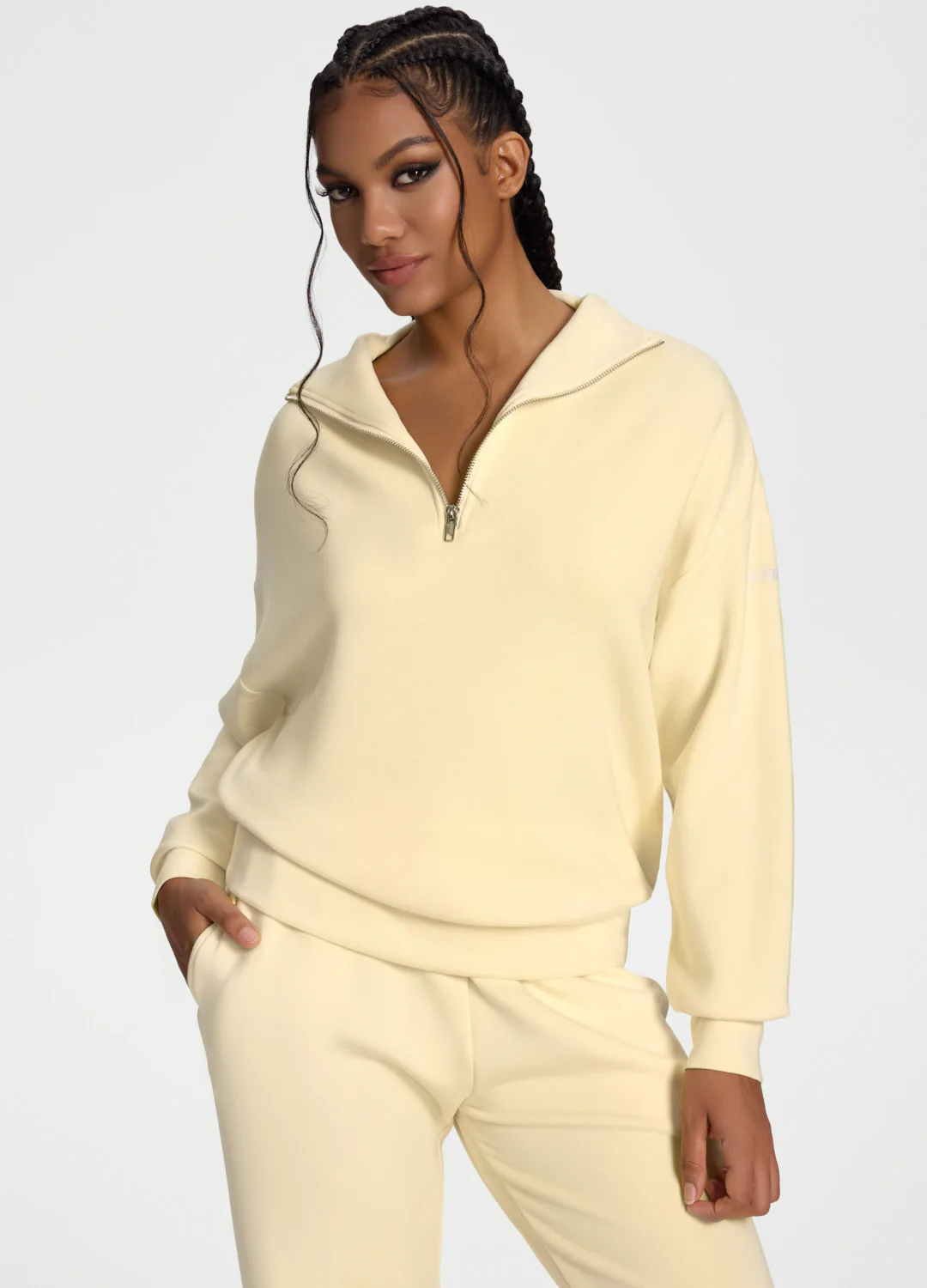 Half-Zip Long Sleeve Sweatshirt