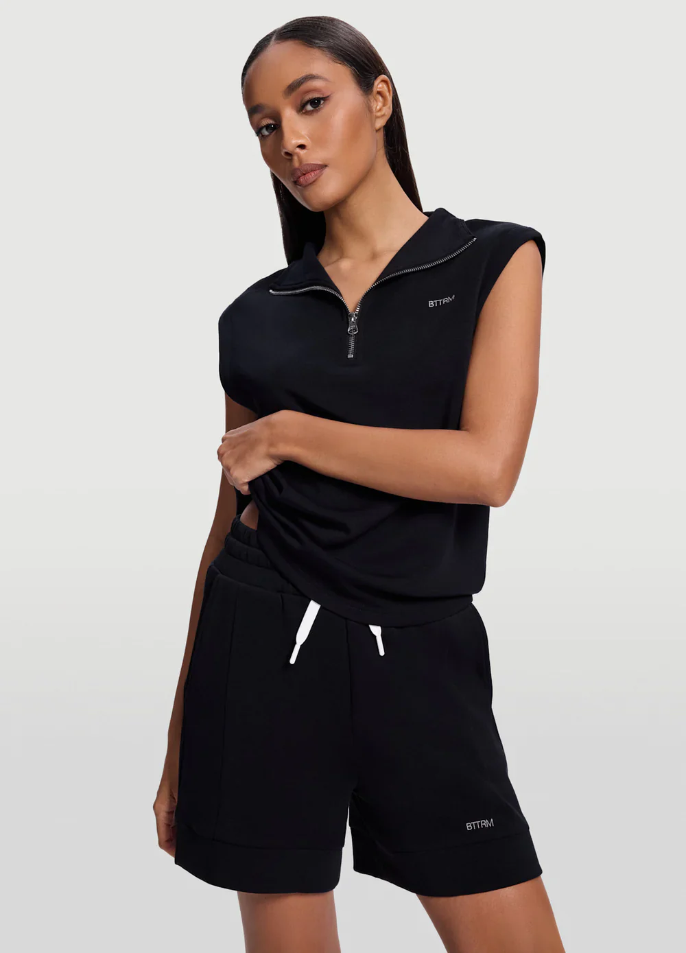 Half-Zip & Lounge Shorts Set - Image 2