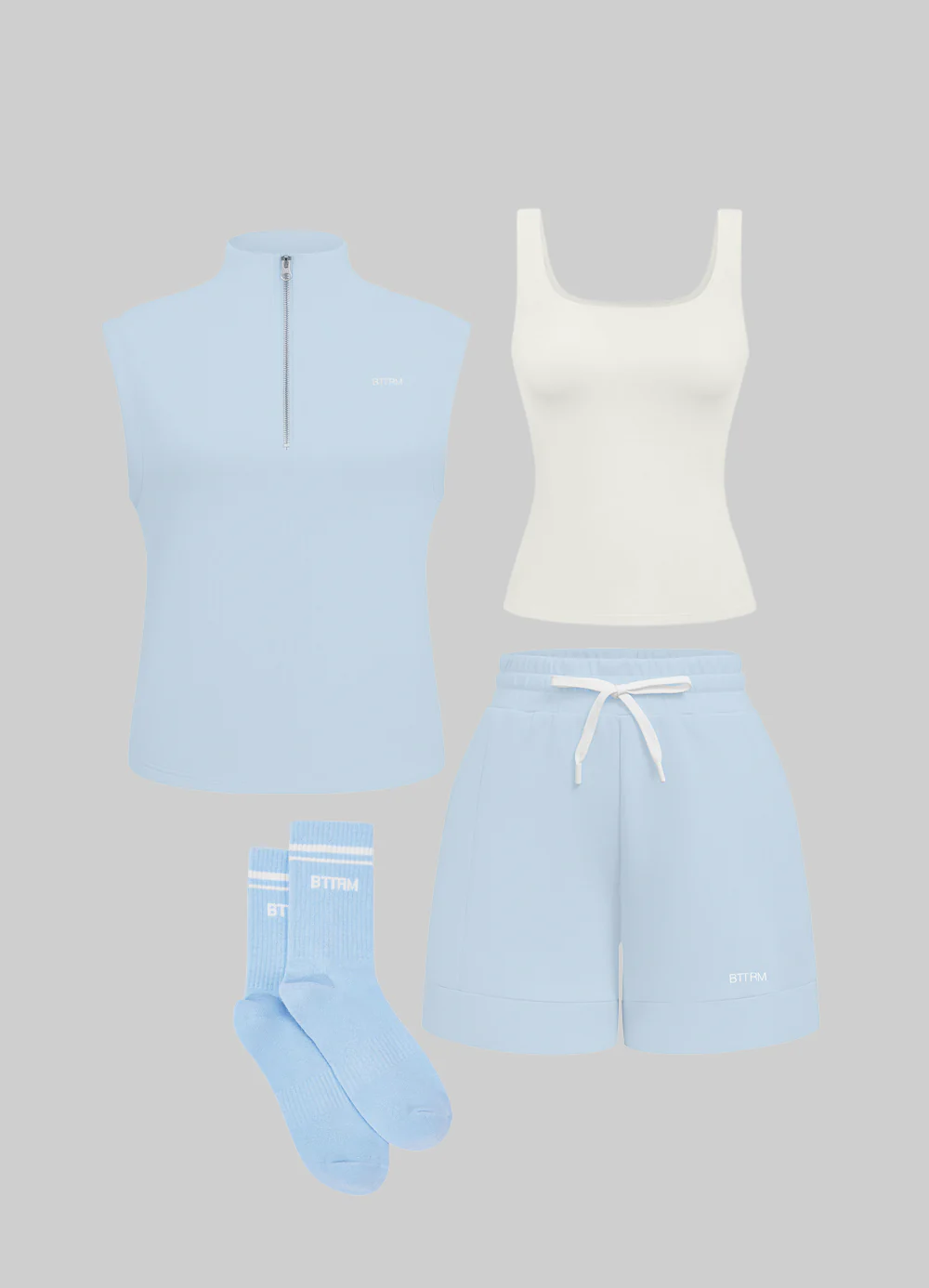 Half-Zip & Lounge Shorts Set