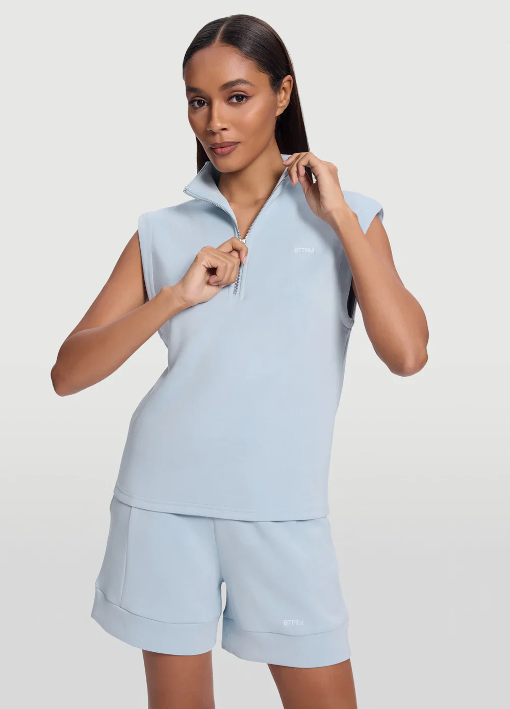 Half-Zip & Lounge Shorts Set - Image 2