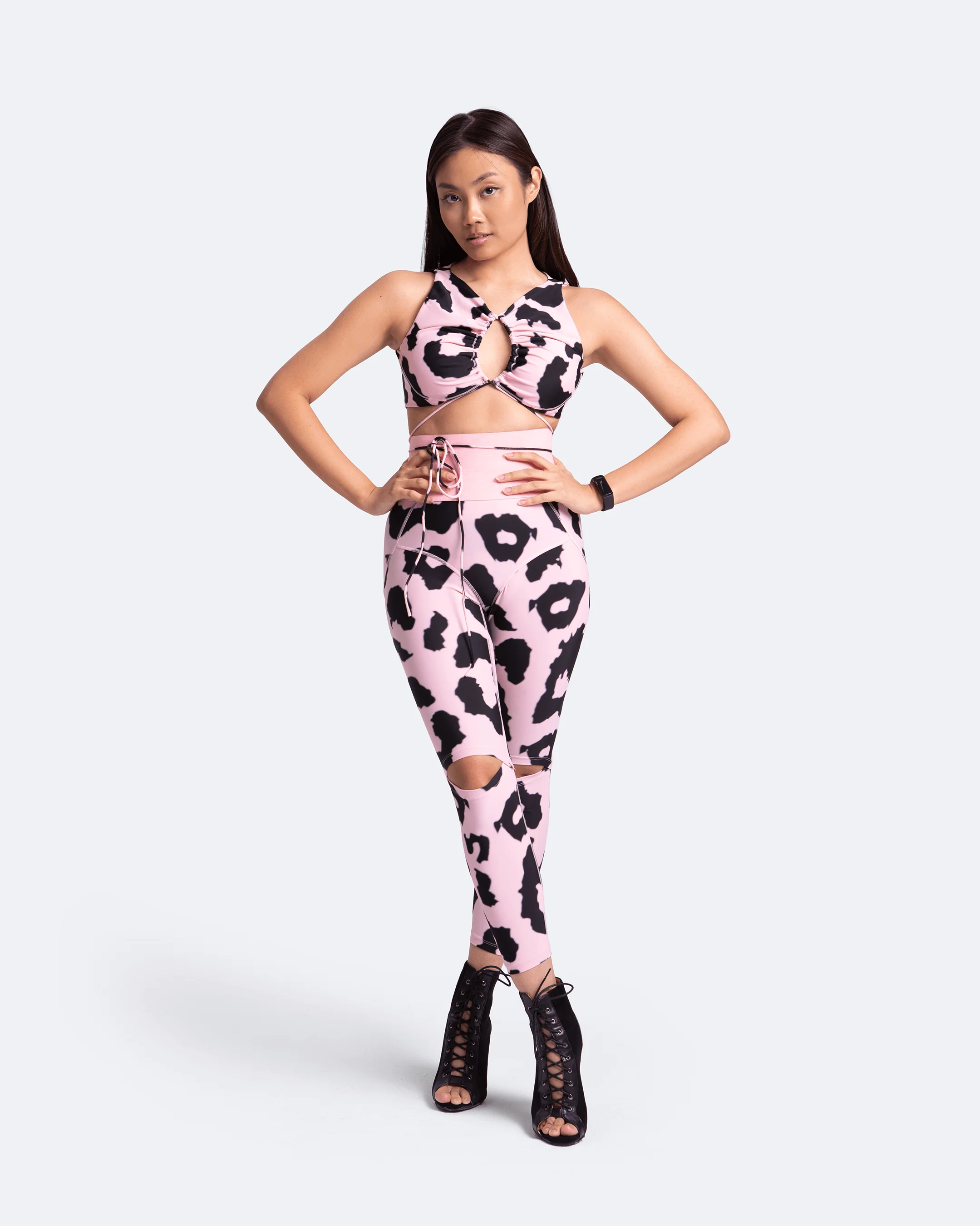 High-Rise Knee-Slit Leggings - Image 5