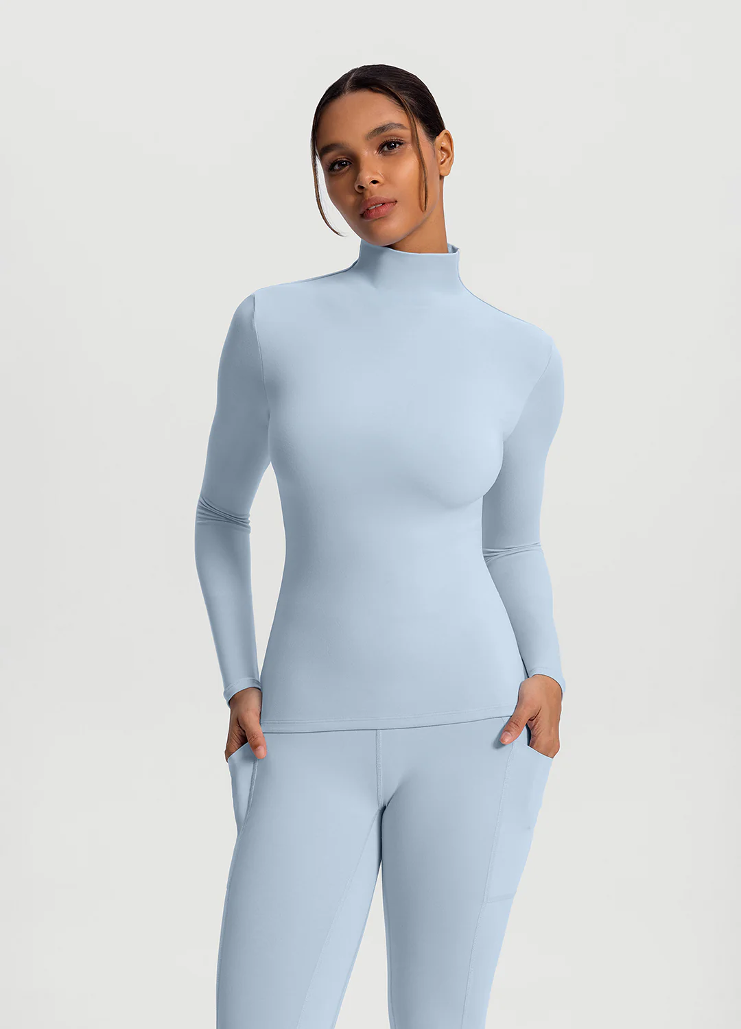 Mock Neck Long Sleeve Top