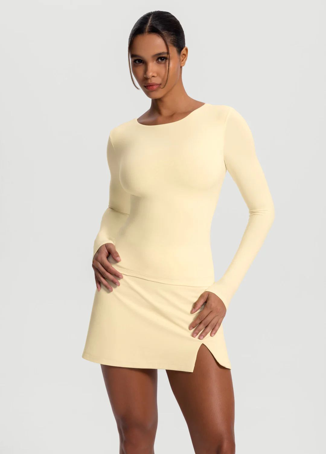 Open-Back Long Sleeve Top