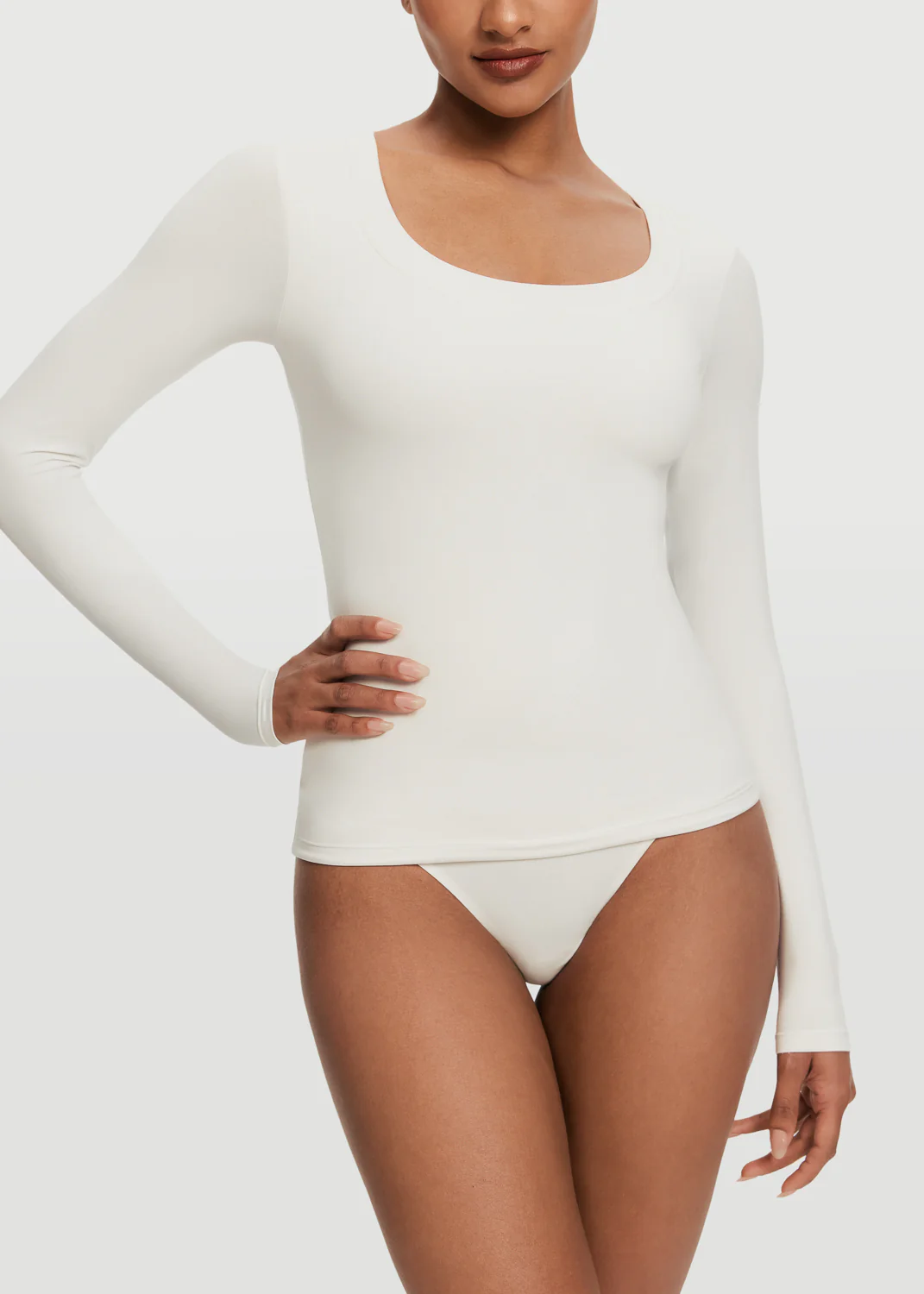 Scoop Neck Long Sleeve Top 3-Pack - Image 3