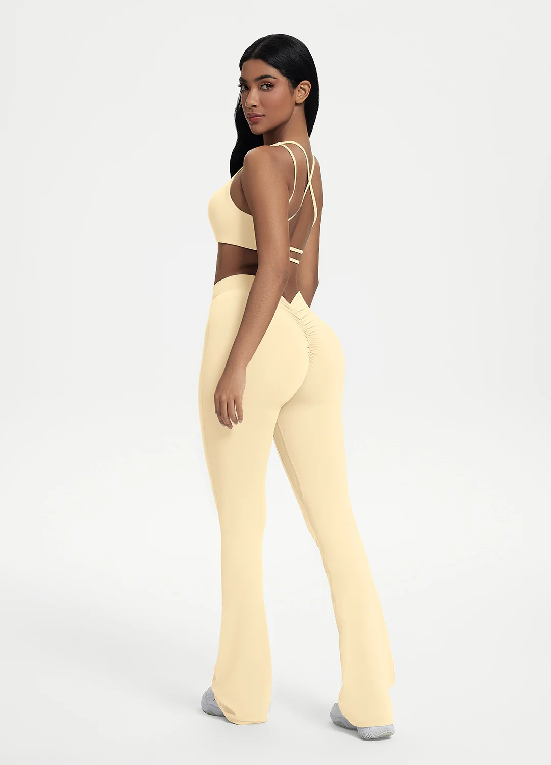 Scrunch Back Flared Leggings - Image 4