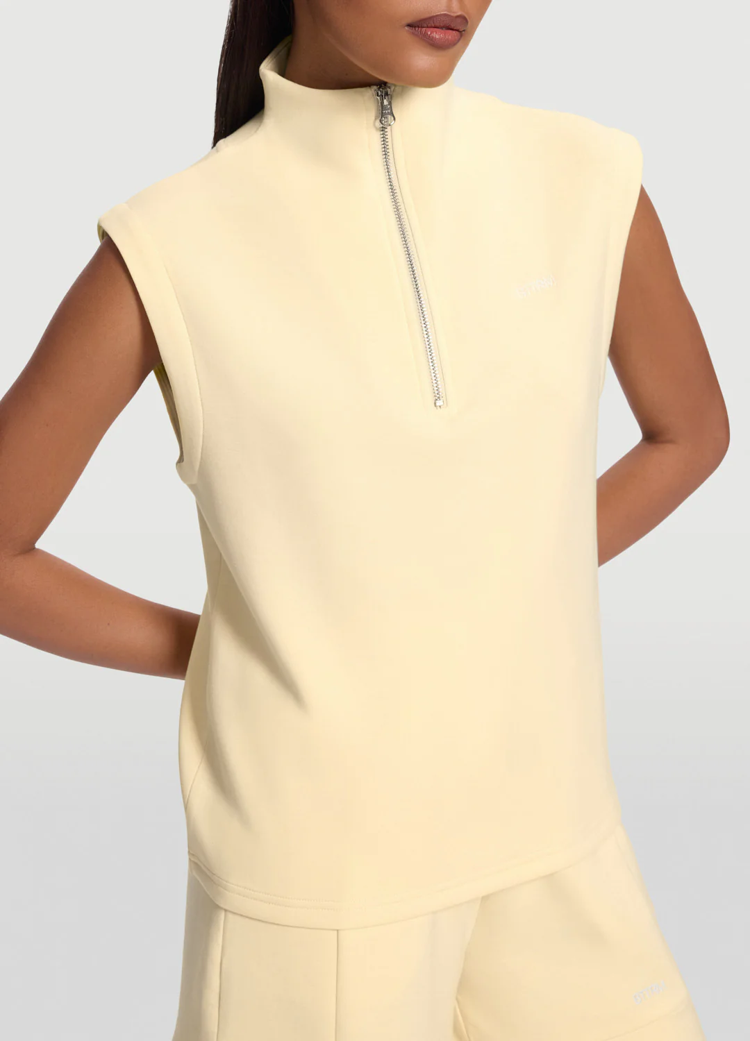 Sleeveless Half-Zip Sweatshirt - Image 3