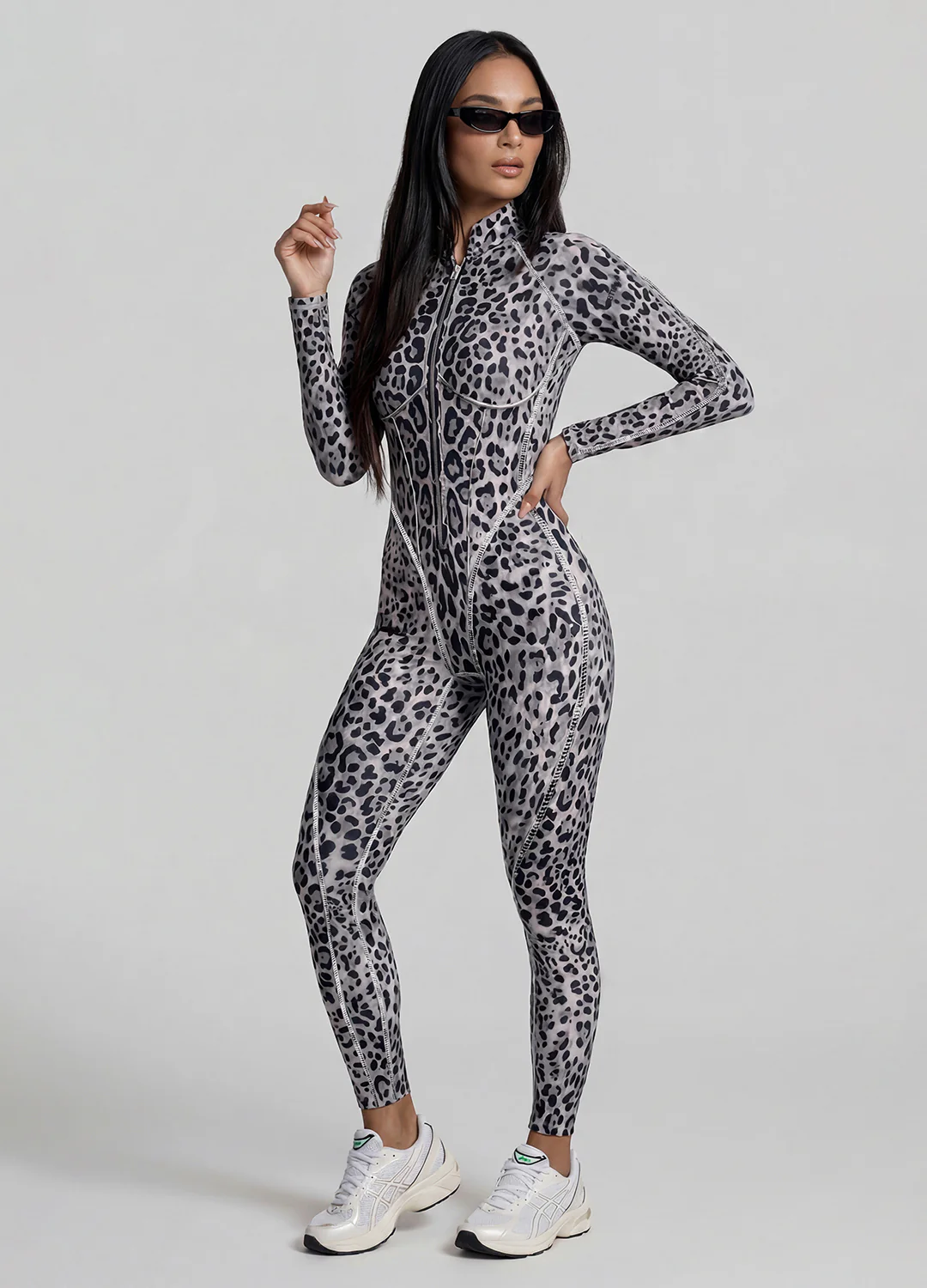 Snow Leopard Closed-Back Catsuit - Image 6