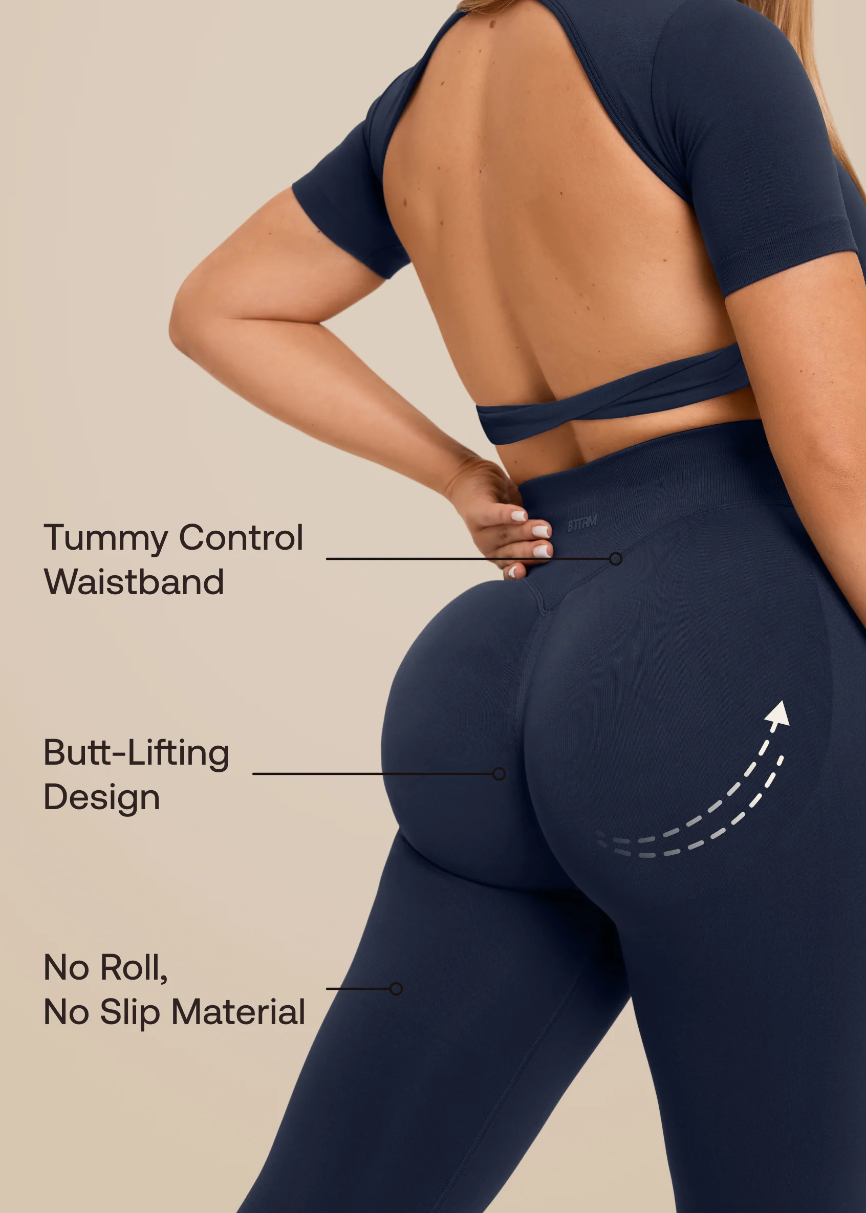 Ultrasculpt High Waisted Butt Lifting Tummy Control Shaping Training Leggings
