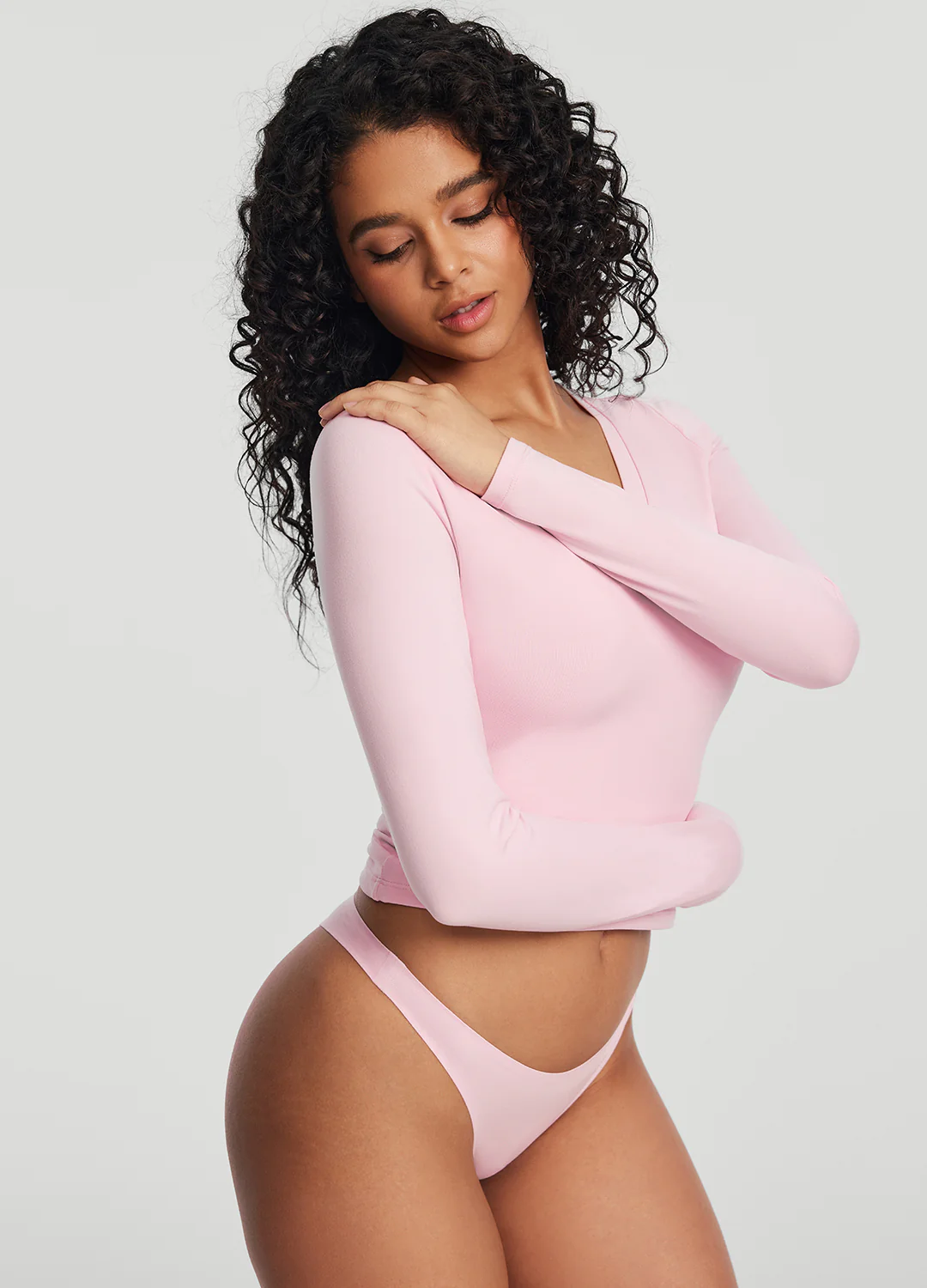 V-Neck Long Sleeve Top - Image 5